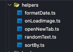 helpers folder react structure 2024